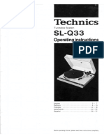 Technics sl-q33 User Manual