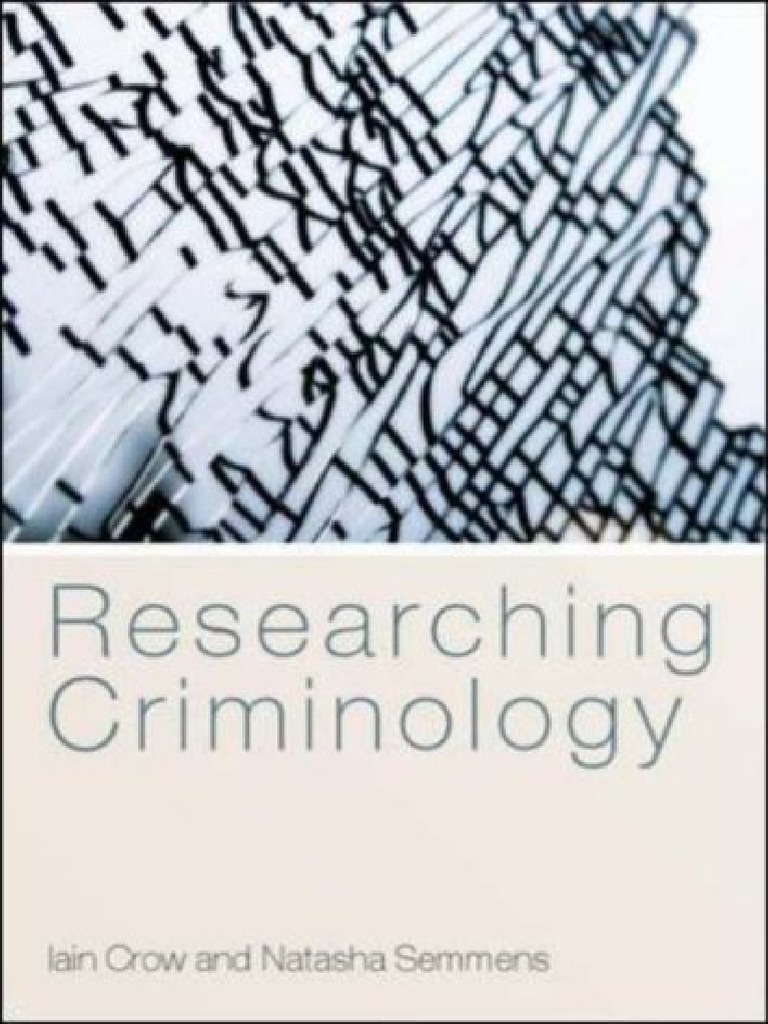 Researching Criminology Pdf Quantitative Research Theory
