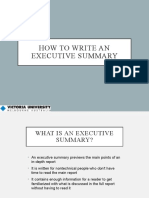 Write Executive Summary Guide