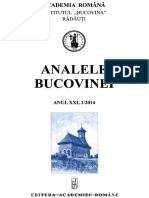 Institutul Bucovina Radauti - Analele Bucovinei XXI (2014)