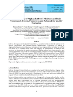 Quantification of Afghan Saffron's Moisture and Main Compounds (Crocin, Picrocrocin and Safranal) For Quality