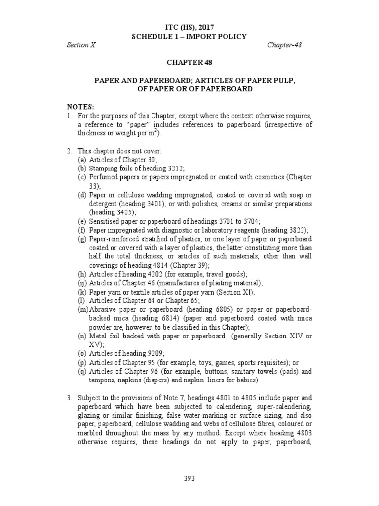 Chap48 HS Code Details PDF Paper Paperboard