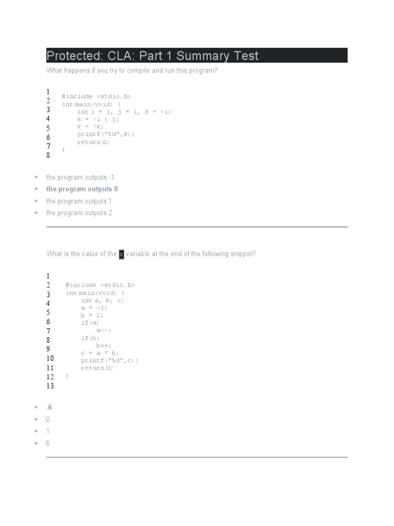 C Code Output Analysis and Questions | PDF | Software | Computer Science