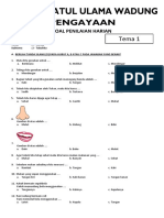 Soal K13 Kelas 1 SD Tema 1 Diriku Subtema 2 Tubuhku Dan Kunci Jawaban