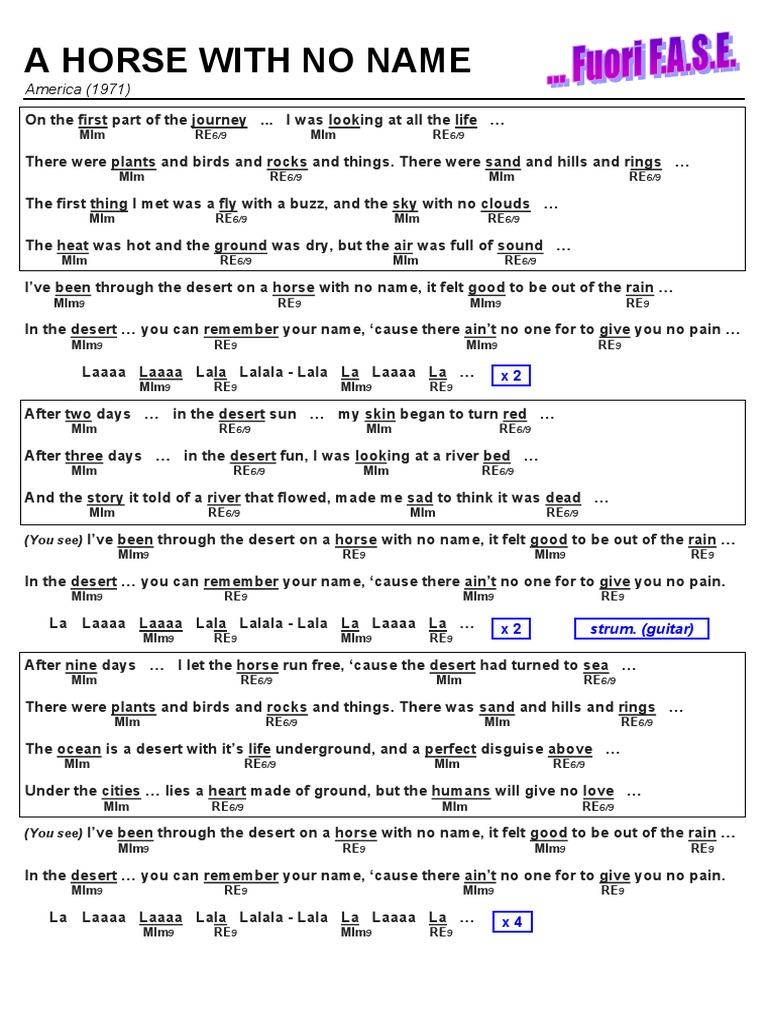 A Horse With No Name PDF Desert Physical Geography