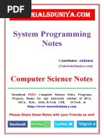 System Programming Notes 