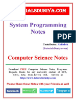 System Programming Notes 