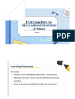 Introduction To: Media and Information Literacy