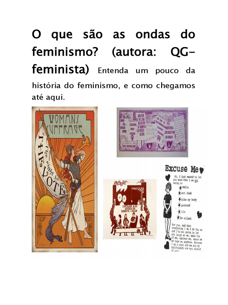 Ondas do Feminismo: História e Contexto | PDF | Feminismo | Estudos de ...