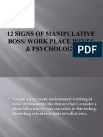 12 Signs of Manipulative Boss