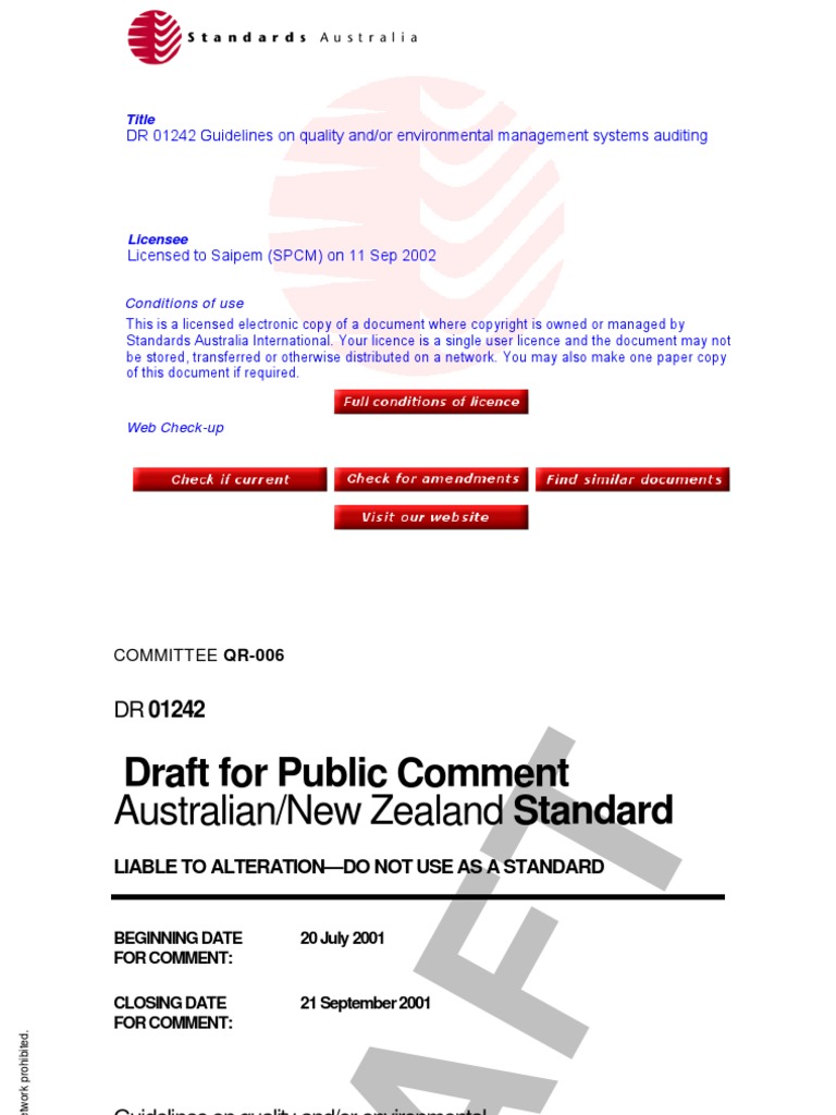 As nzs iso 19011 dr 01242 guidelines quality environmental download