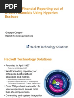 Extending Financial Reporting Out of Oracle Financials Using Hyperion Essbase