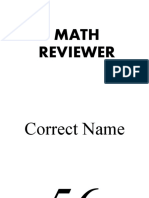Math Reviewer