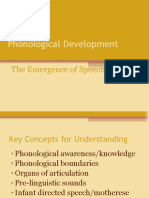 Phonological Development The Emergence of Speech