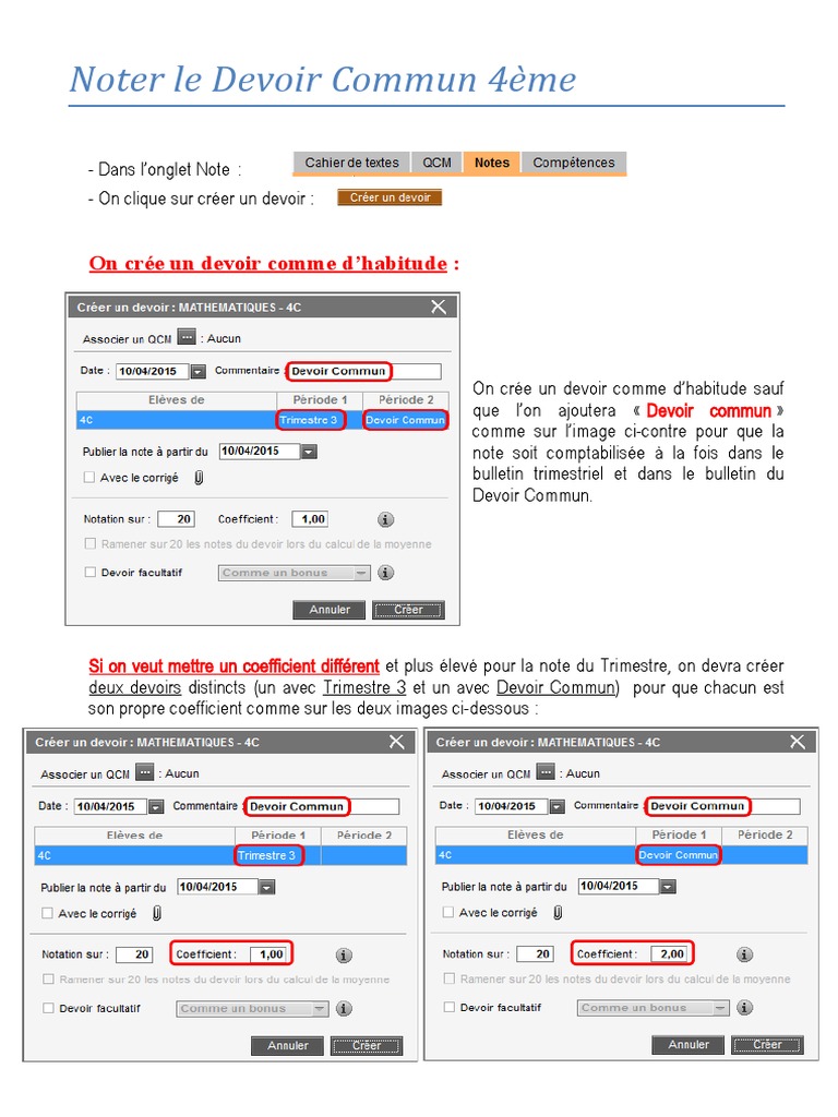 Devoir Commun 4ème Français Avec Correction PAGE8 - TUTO - Noter Le Devoir Commun 4eme | PDF