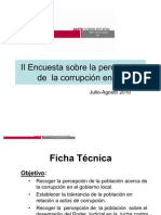 II Encuesta Sobre La Percepción de La Corrupción en Ilo