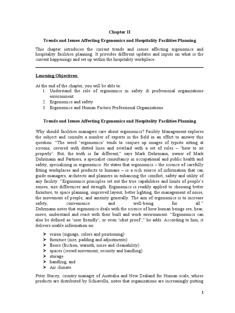 Ergonomics Ims For Printing Chapter 2 PDF Human Factors And