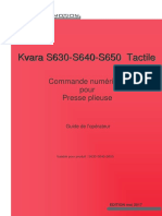 DOCUMENTATION CNC - KVARA S630-S640-S650 Tactile FRA