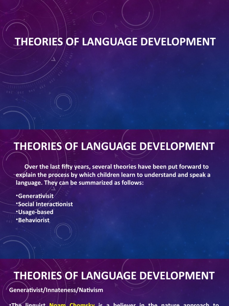 Theories of Language Development | PDF | Language Acquisition ...