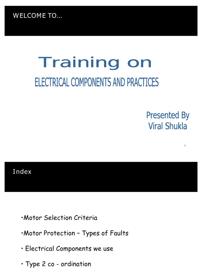 Presentation On Fundamentals of Electrical Components - For Learning ...