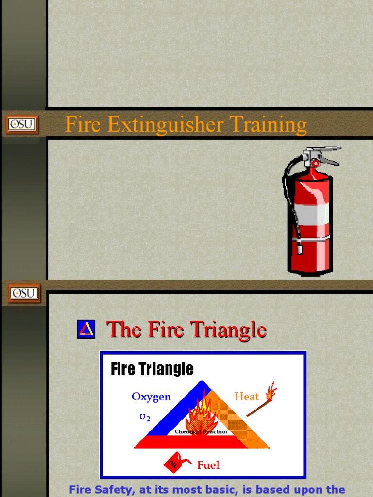 Fire Extinguisher Training PDF Hazards Chemical Processes
