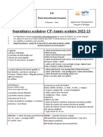 EIF - 2022-2023 - Liste Fournitures - CP