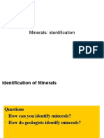 Minerals identification physical properties