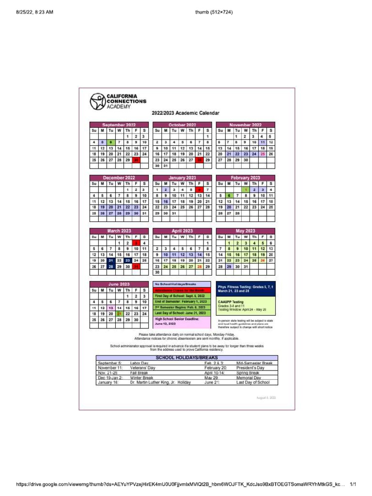 Academic Calendar PDF