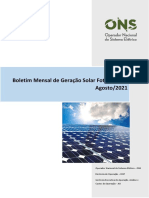 Boletim Mensal de Geração Solar 2021-08