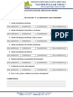 Encuesta de Satisfaccion Del Servicio de Limpieza