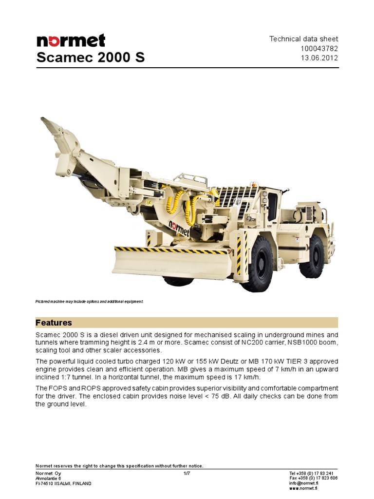 Scamec 2000 S Technical Specifications | PDF | Truck | Engines