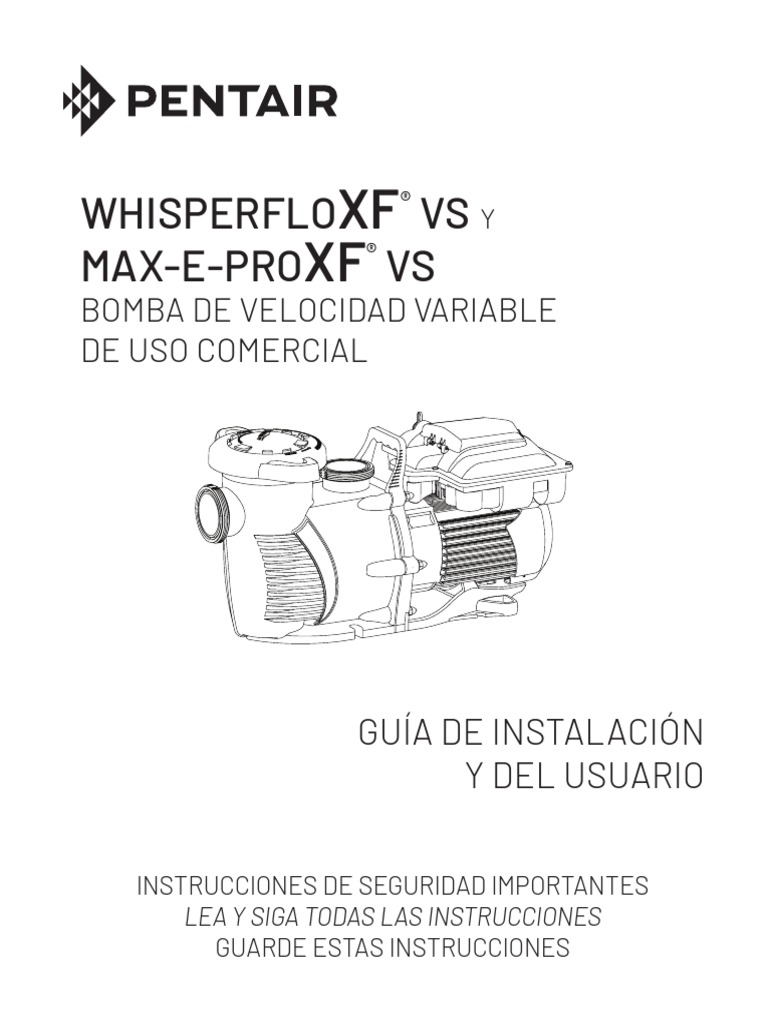 Whisperfloxf Maxeprofxf Vs Pumps Manual Spanish | PDF | Ingenieria ...