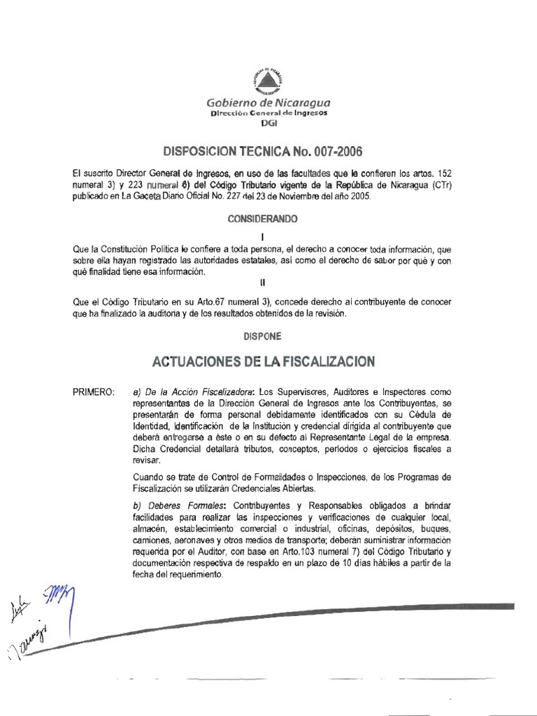 Disposición Técnica 007-2006 | PDF