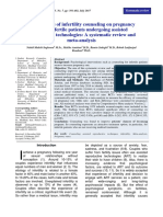 Efetividade Do Aconselhamento Sobre Infertilidade Na Taxa de Prenhez em Pacientes Inférteis Submetidos A Tecnologias de Reprodução Assistida Uma Revisão Sistemática e Meta-Análise