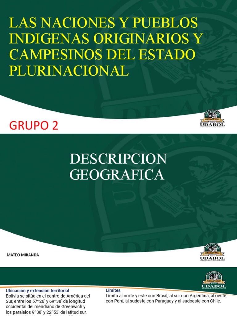 Las Naciones y Pueblos Indigenas Originarios y Campesinos | PDF ...