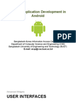 Android UI Lecture Advanced Widgets