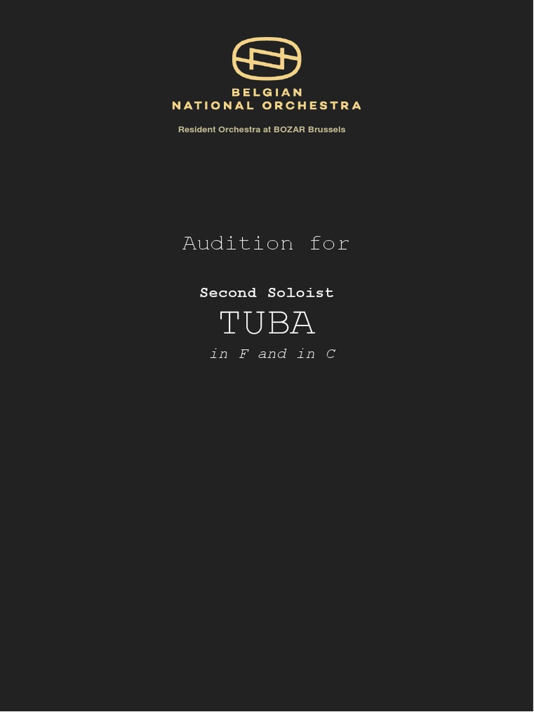 Auditiebundel Tuba Final Version PDF Orchestras Audition