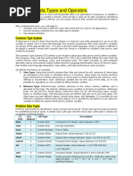 Variables, Data Types and Operators