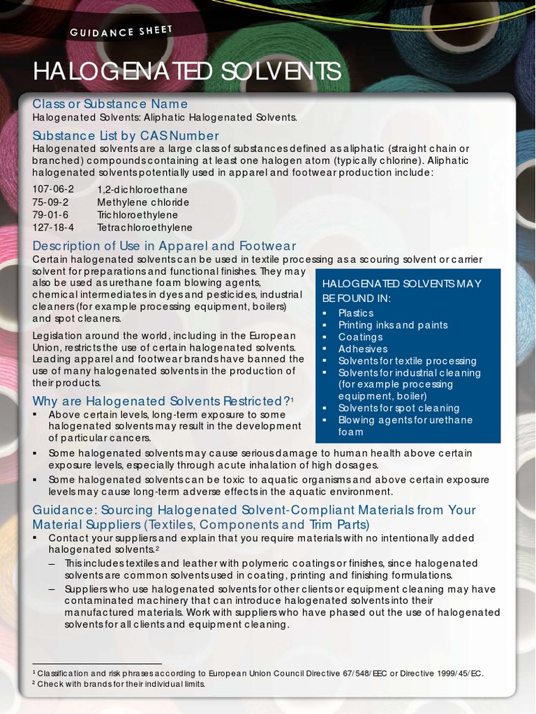 Halogenated Solvents Download Free PDF Solvent Physical Sciences