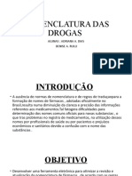 Nomenclatura Das Drogas (Adriana e Denise)