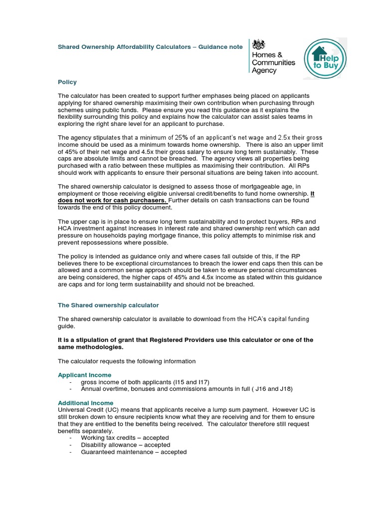 Shared Ownership 6.1.3 - Shared Ownership Affordability Guidance - Nov ...