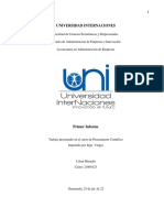 Primer Informe de Lectura - El Misterio - Lilian Miranda