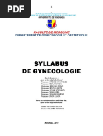 Syllabus de Gynécologie Du Departement