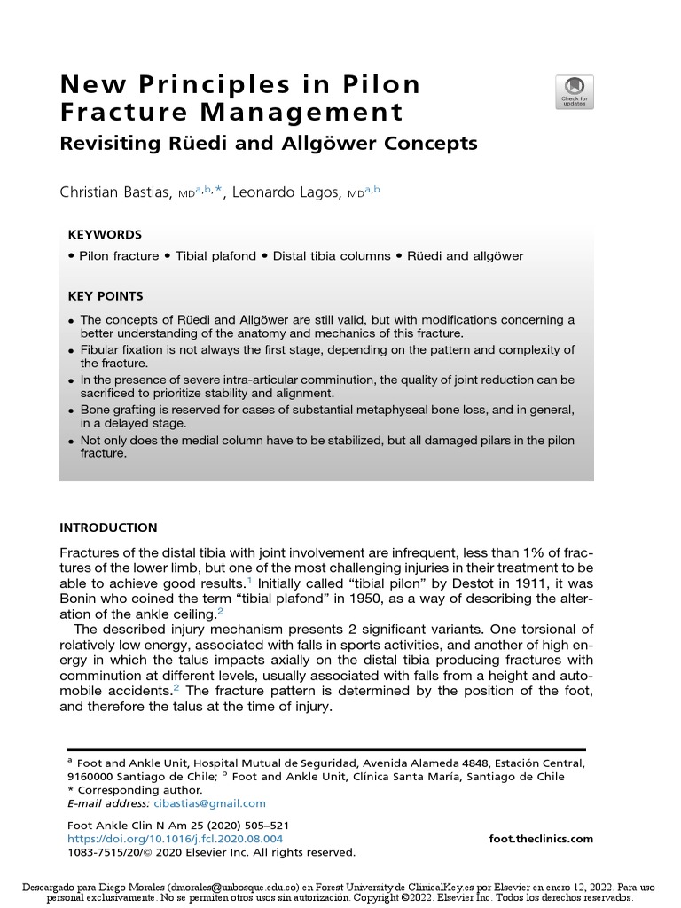 New Principles in Pilon Fractres Management | PDF | Anatomical Terms Of ...