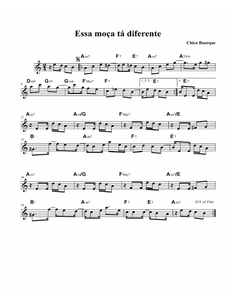 Chico Buarque - Essa Moça Ta Diferente | PDF