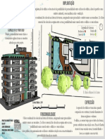 Implantação permeável edifício comercial residencial