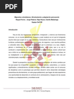 Inmigrantes colombianos. Afrontamiento y adaptación psicosocial