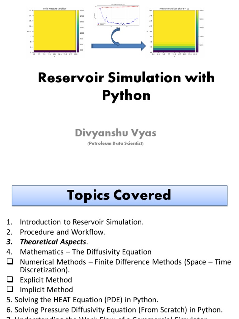 Reservoir Simulation With Python (Notes Math Code) PDF Partial
