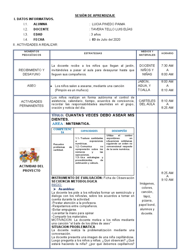 Actividades de Aprendizaje para Niños de 3 Años | PDF