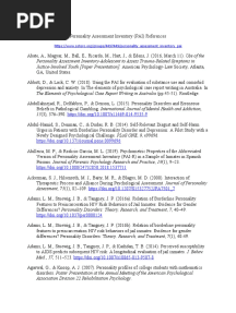 Personality Assessment Inventory (PAI) References 